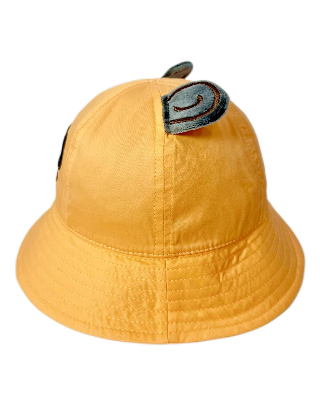 Nón vành cho bé Duy Ngọc thêu gấu đen màu vàng 11