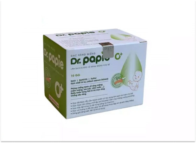 Gạc răng miệng Dr Papie 10 gói (Hàng KM)