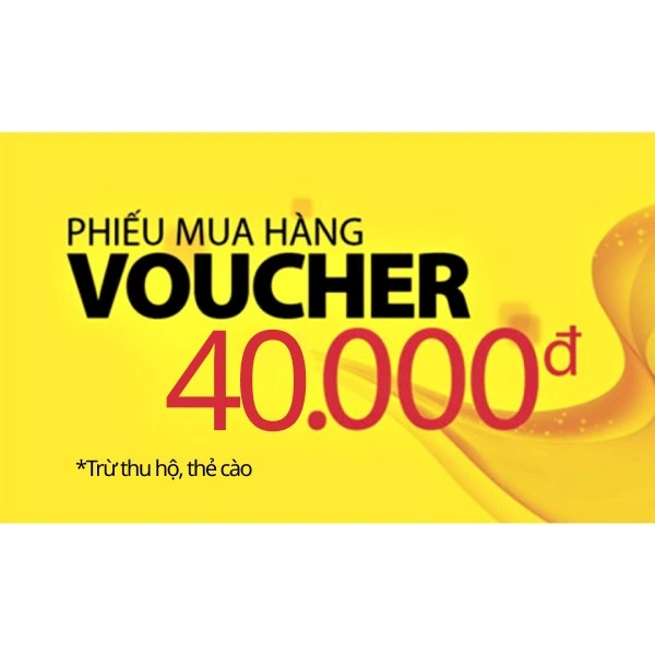Phiếu mua hàng 40.000đ mua all sản phẩm tại AVKIDS ( trừ thu hộ, thẻ cào )