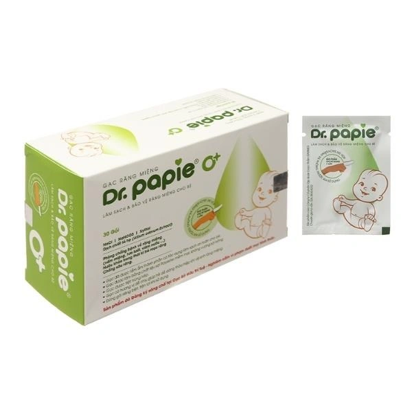 30 gói gạc răng miệng Dr.Papie 0+