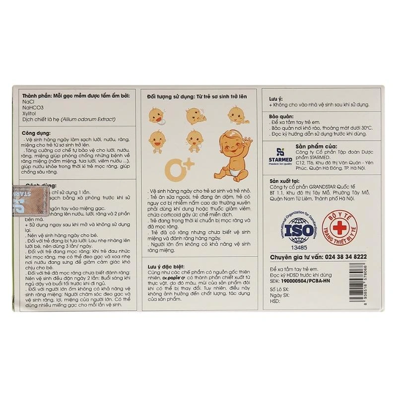 Combo 2 gạc răng miệng cho bé Dr.Papie hộp 30 gói (từ 0 tháng) 13