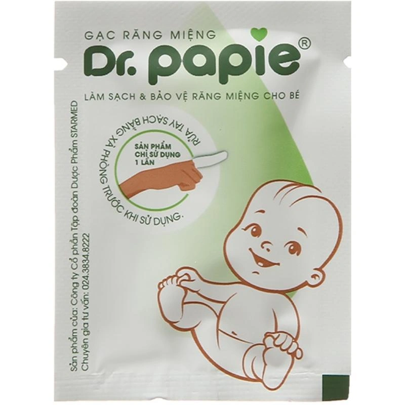 Combo 2 gạc răng miệng cho bé Dr.Papie hộp 30 gói (từ 0 tháng) 16