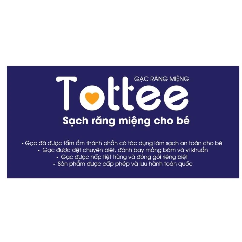 Gạc răng miệng cho bé Tottee hộp 30 gói (từ 0 tháng) 3