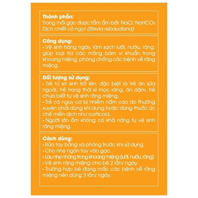 Gạc răng miệng cho bé Tottee hộp 30 gói (từ 0 tháng) 4