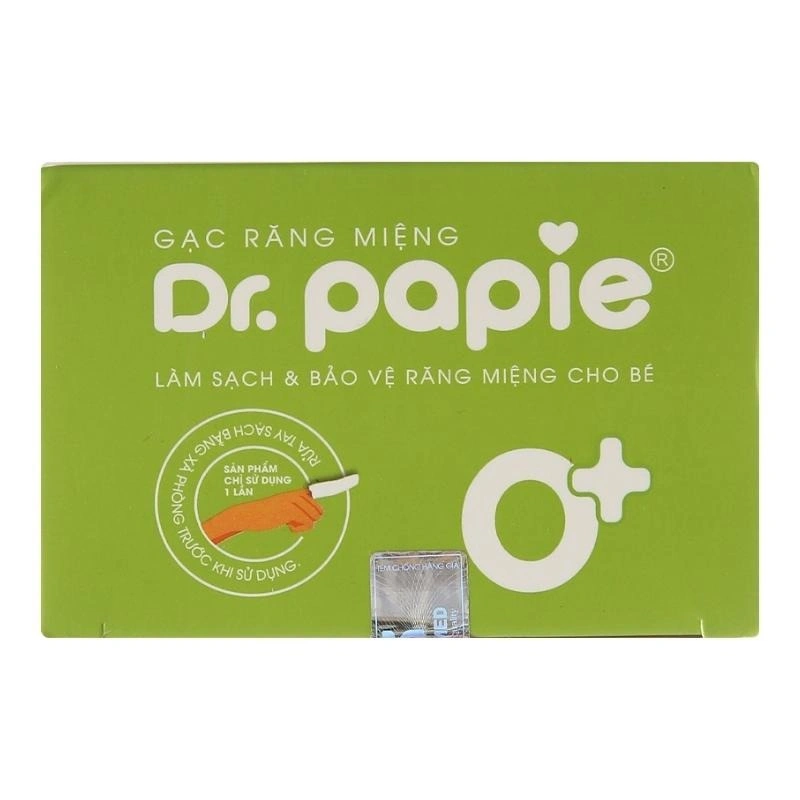 Combo 2 gạc răng miệng cho bé Dr.Papie hộp 30 gói (từ 0 tháng) 5