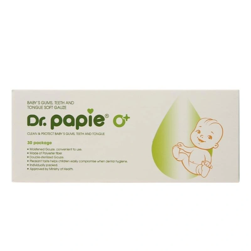 Combo 2 gạc răng miệng cho bé Dr.Papie hộp 30 gói (từ 0 tháng) 6