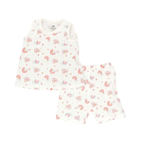 Bộ sát nách bé gái Lullaby NH326M màu hồng 5