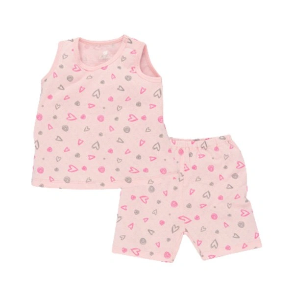 Bộ sát nách bé gái Lullaby NH326M màu hồng 3