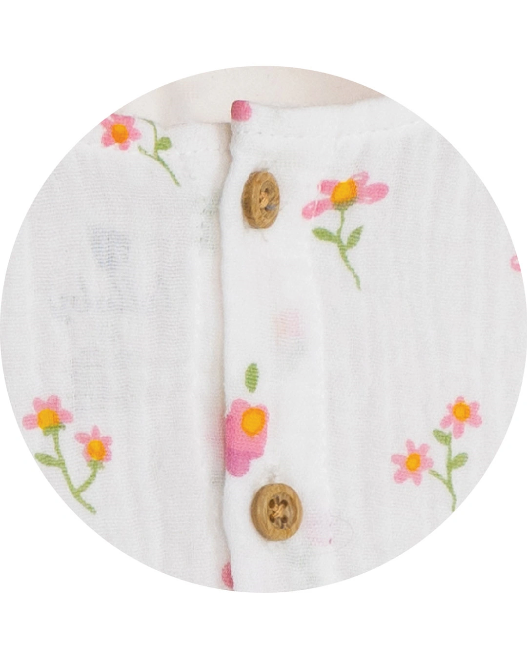 Bộ sát nách bé gái Lullaby NH176V màu trắng - hồng 3