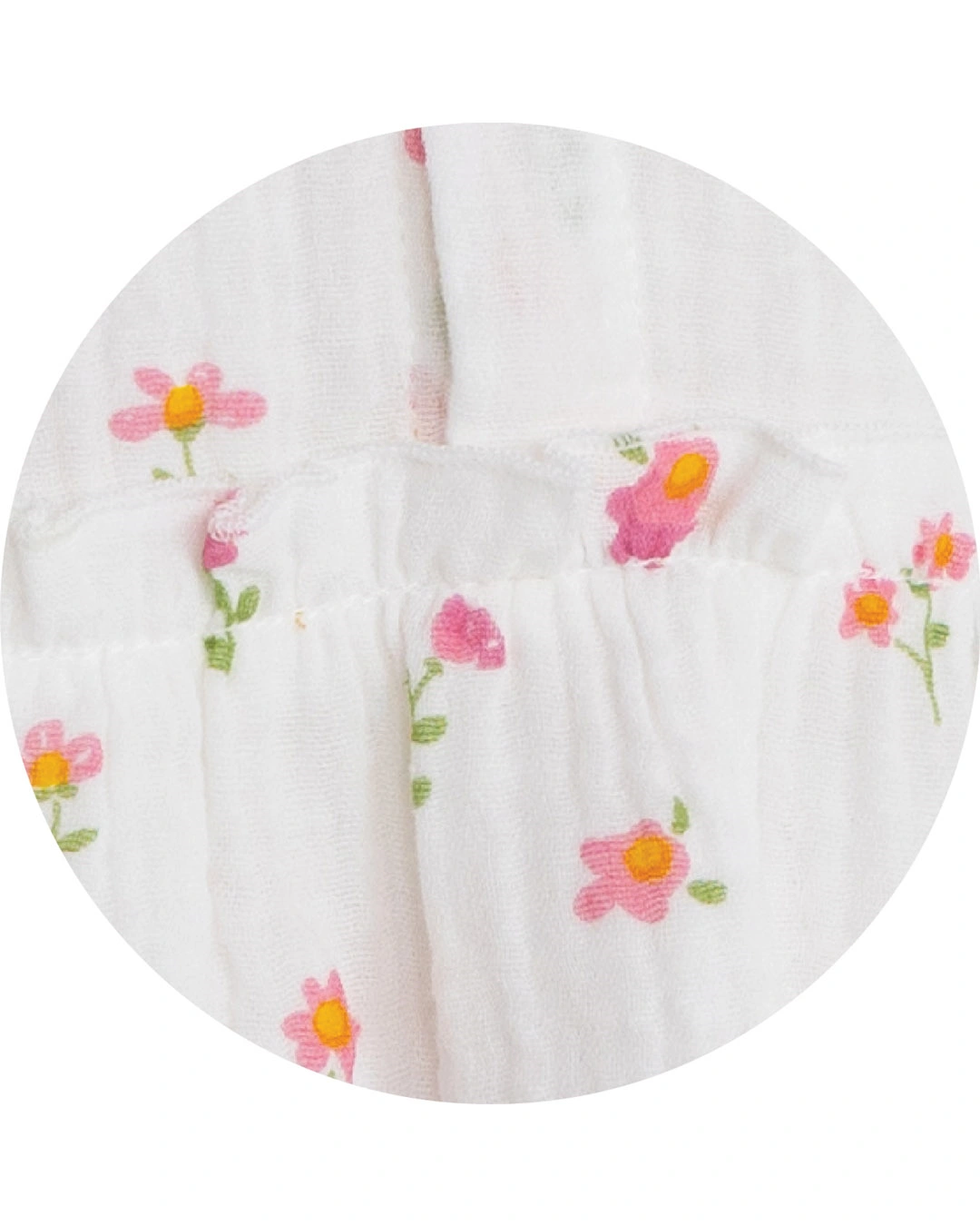 Bộ sát nách bé gái Lullaby NH176V màu trắng - hồng 4