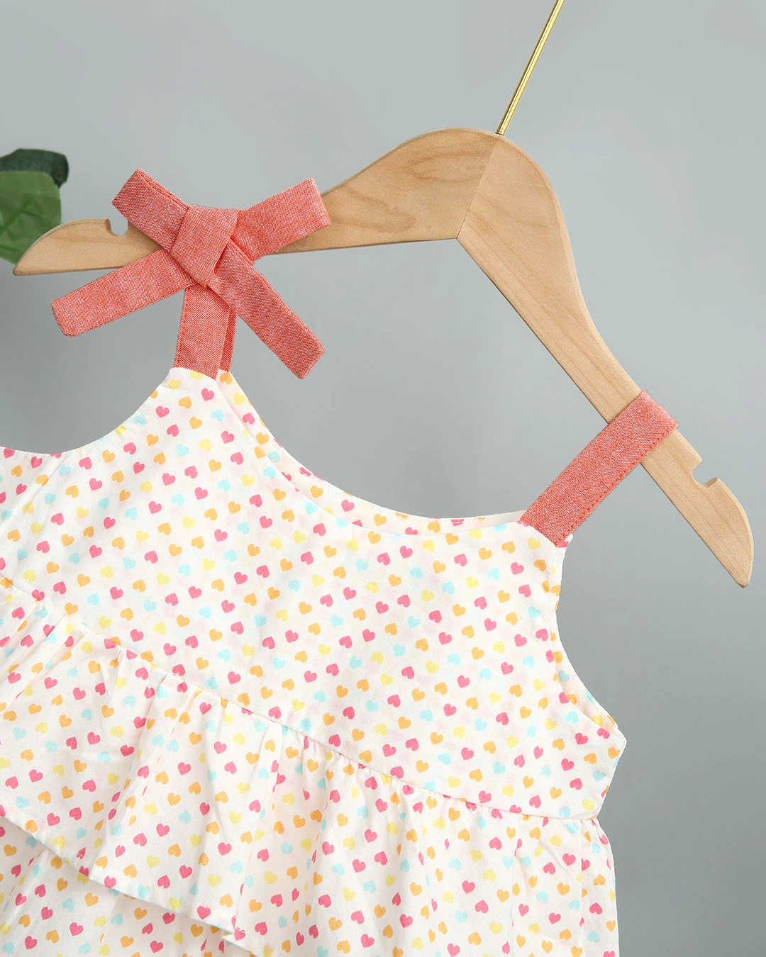 Bộ sát nách bé gái Lullaby NH287V màu trắng - cam 4