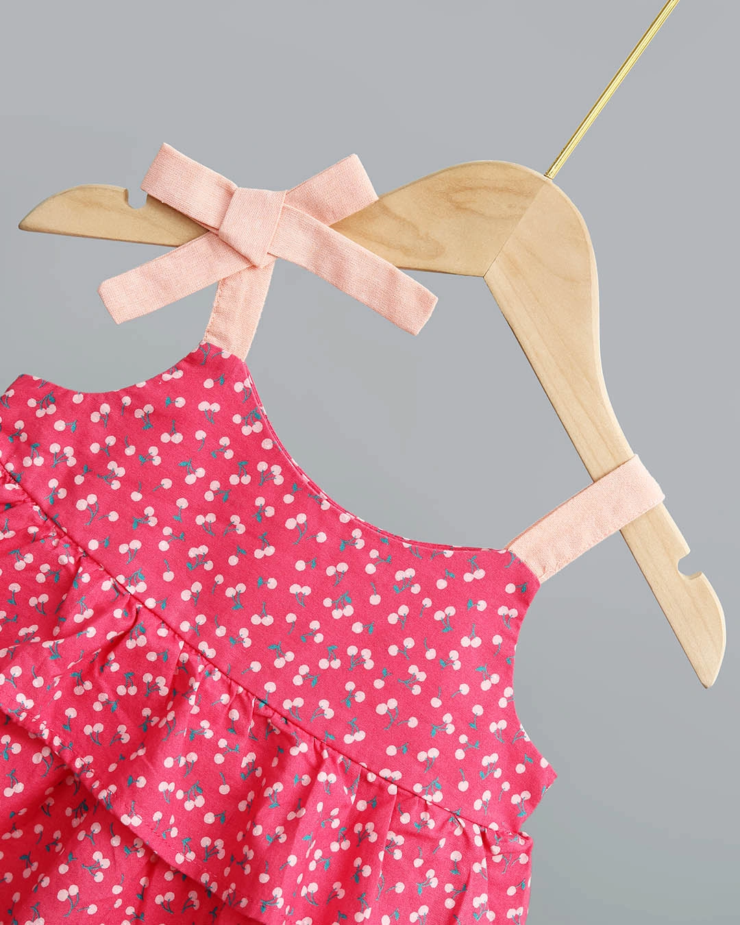Bộ sát nách bé gái Lullaby NH287V màu hồng - cam 4