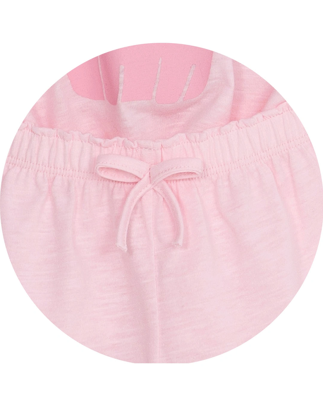 Bộ tay ngắn bé gái Lullaby NH158V màu hồng nhạt 2