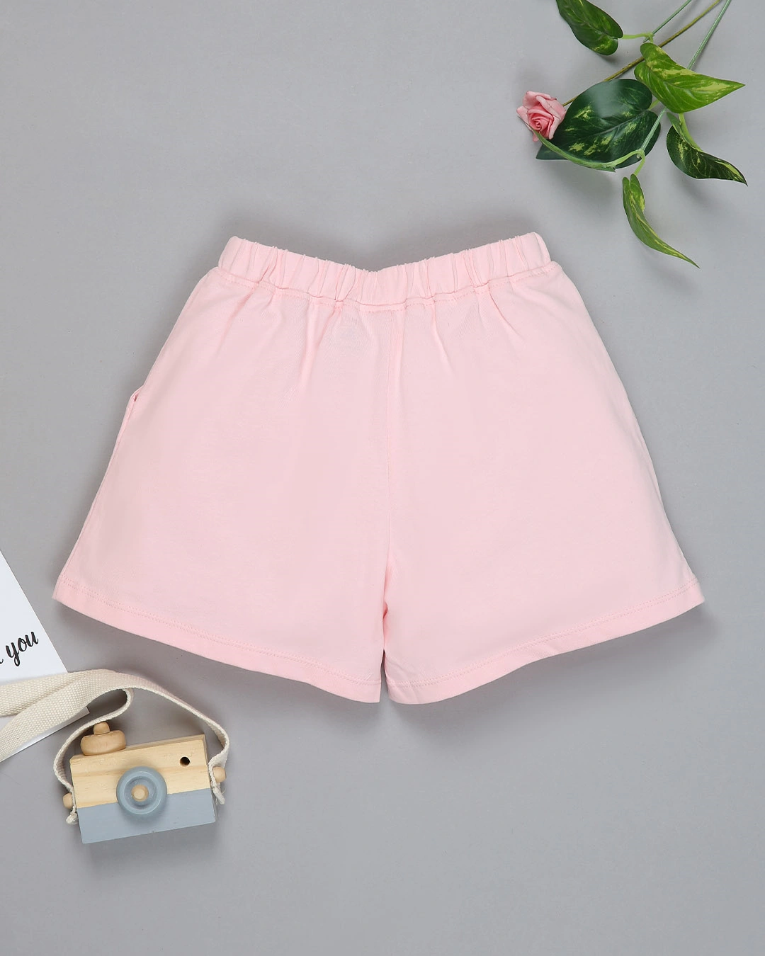 Bộ tay ngắn bé gái Pony Kids thêu gấu Lotso màu trắng - hồng nhạt 9