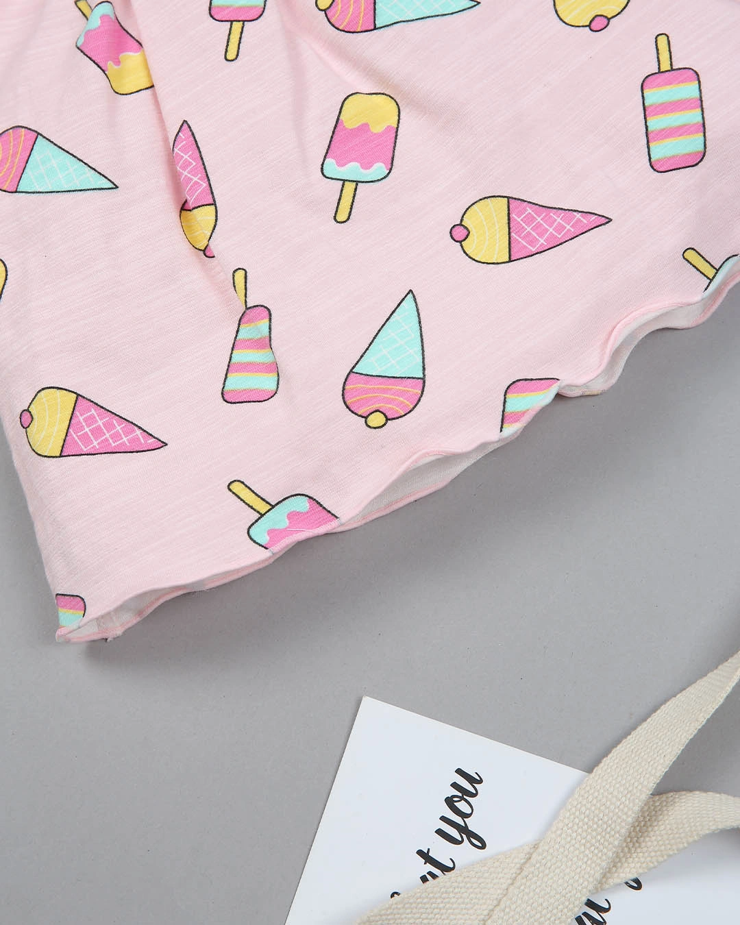 Bộ tay ngắn bé gái Pony Kids in hình kem màu trắng - hồng 10