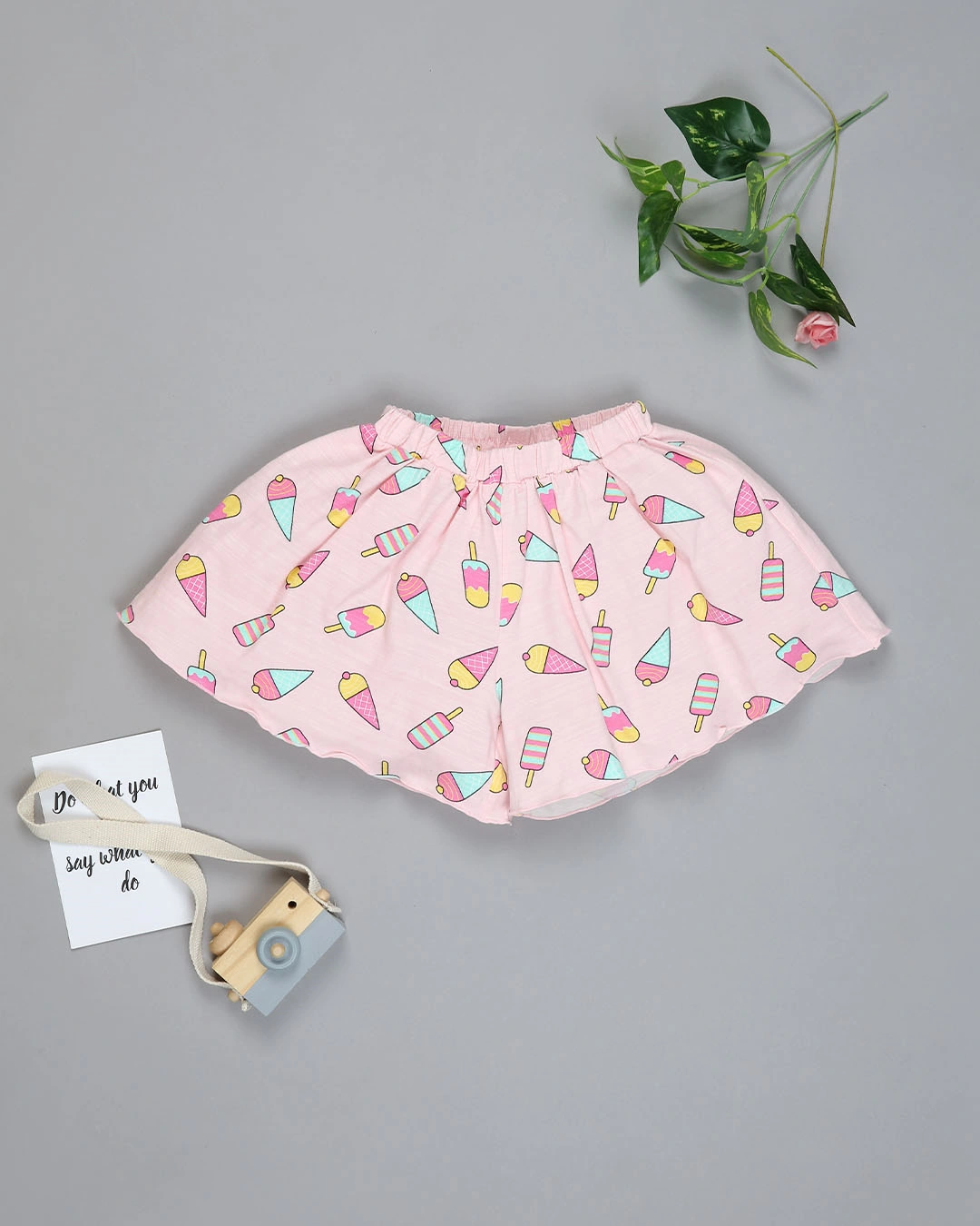 Bộ tay ngắn bé gái Pony Kids in hình kem màu trắng - hồng 7