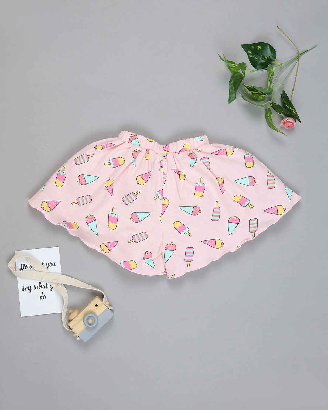 Bộ tay ngắn bé gái Pony Kids in hình kem màu trắng - hồng 8