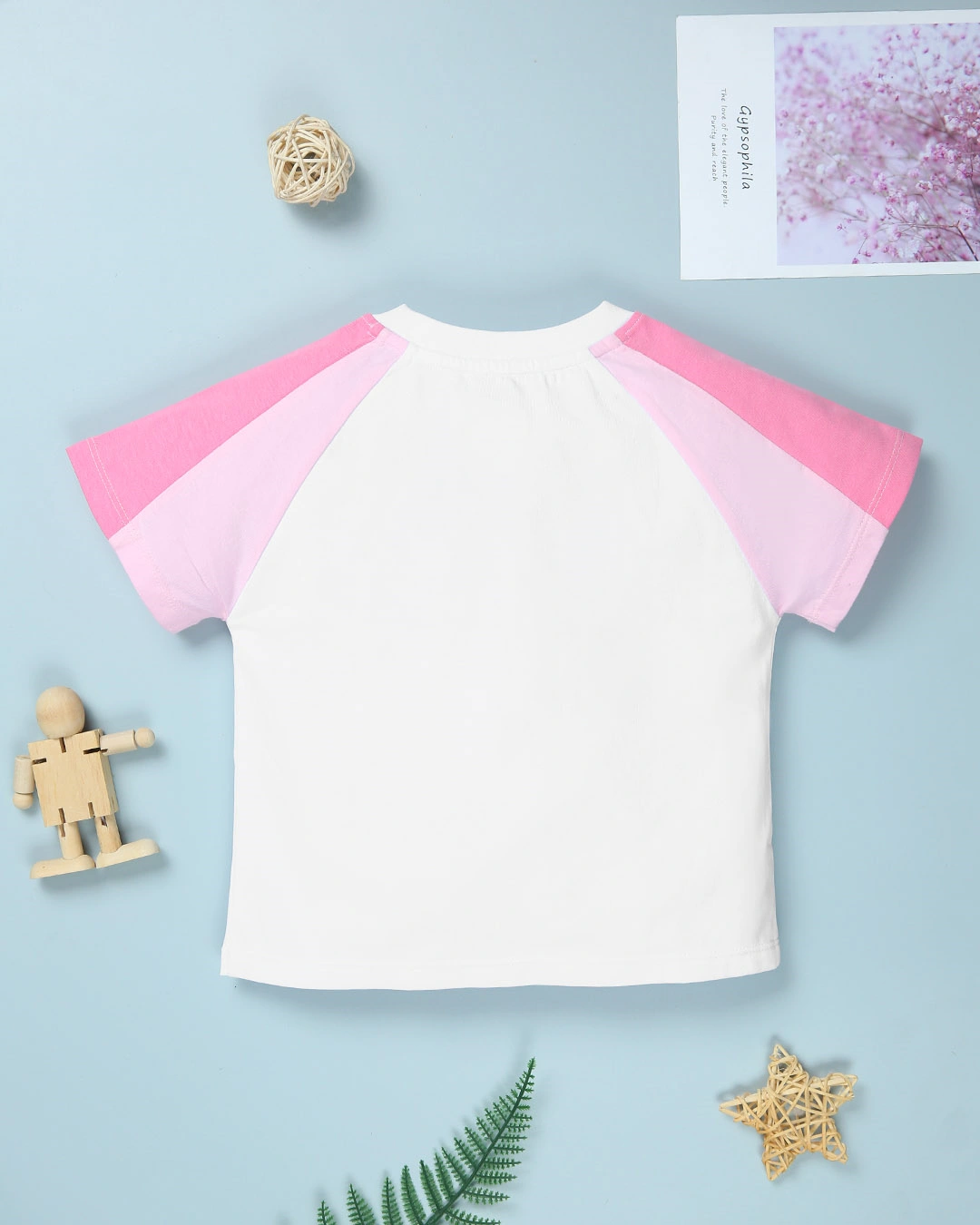 Bộ tay ngắn bé gái Pony Kids in cầu vồng màu trắng - hồng 3