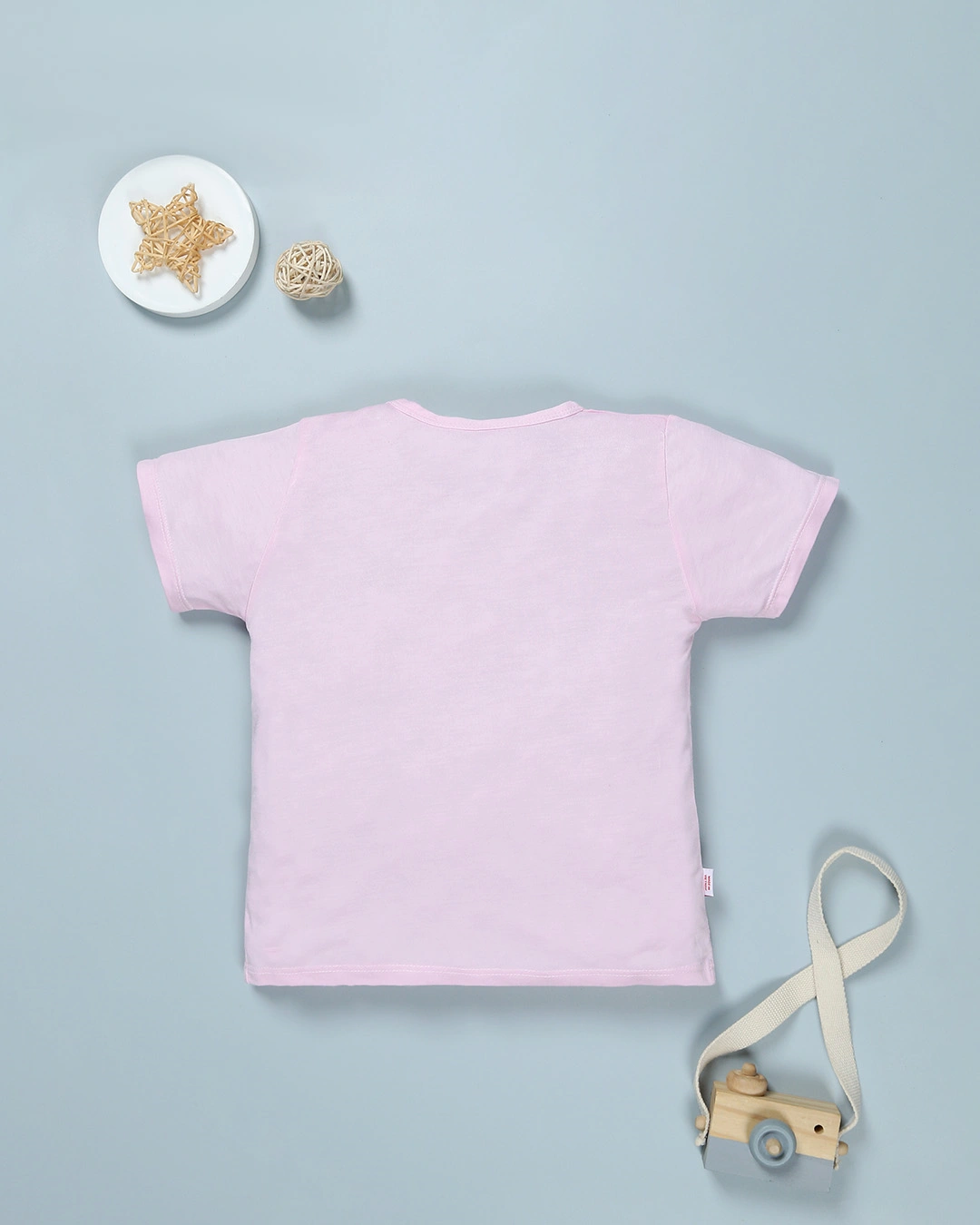 Bộ tay ngắn bé gái IQ Baby in voi màu hồng 3