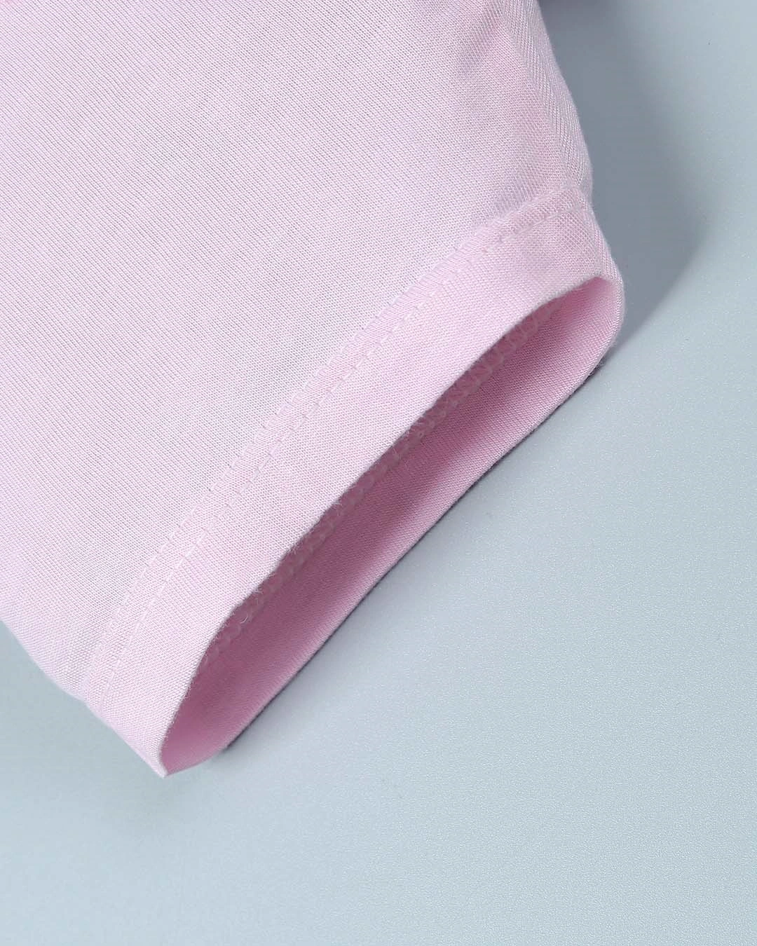 Bộ tay ngắn bé gái IQ Baby in voi màu hồng 5