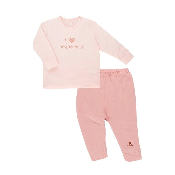 Bộ tay dài bé gái Lullaby NH686P màu be nhạt - cam 3