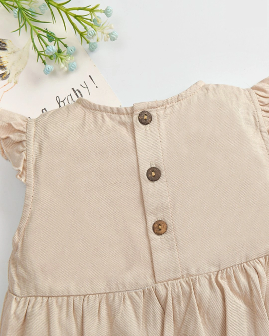 Romper bé gái Haki màu đỏ 7
