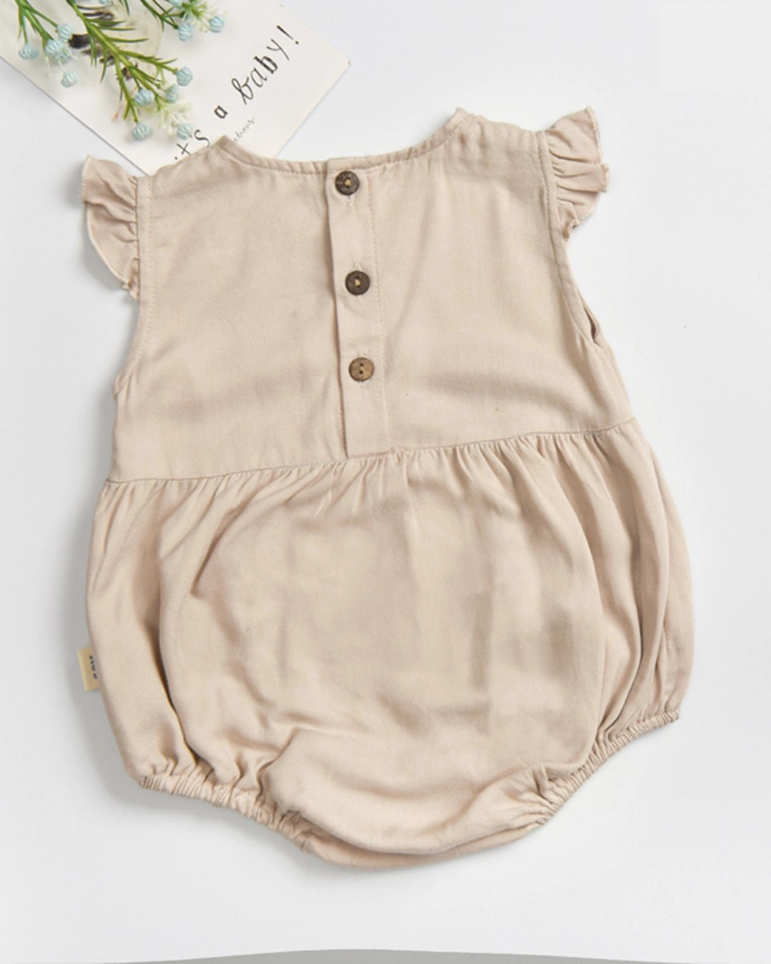 Romper bé gái Haki màu đỏ 8