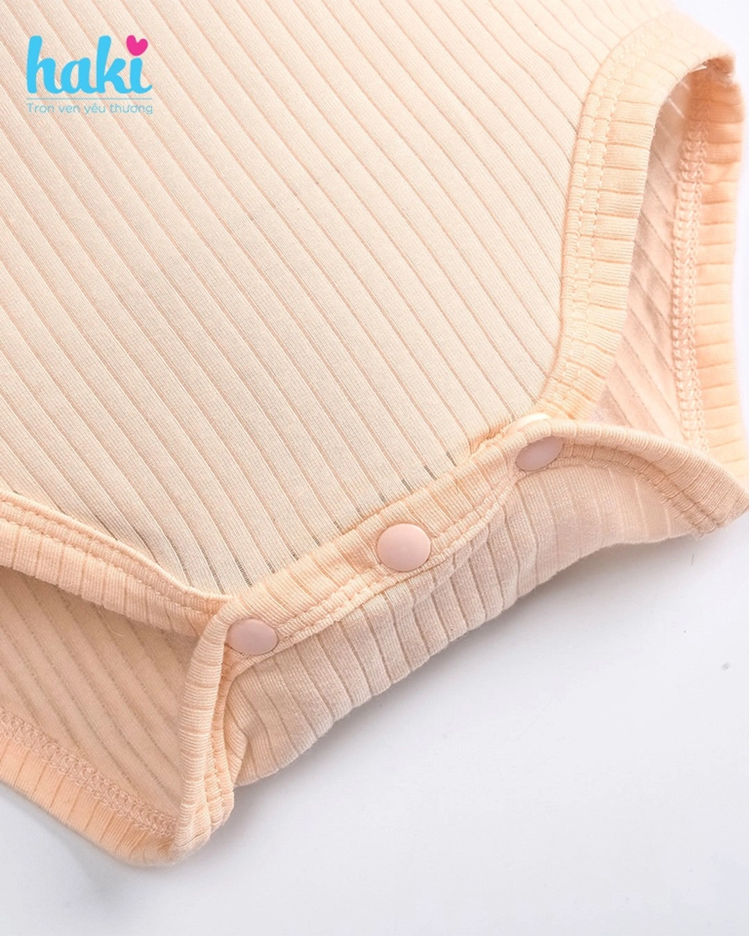 Bodysuit bé gái Haki màu hồng cam 3