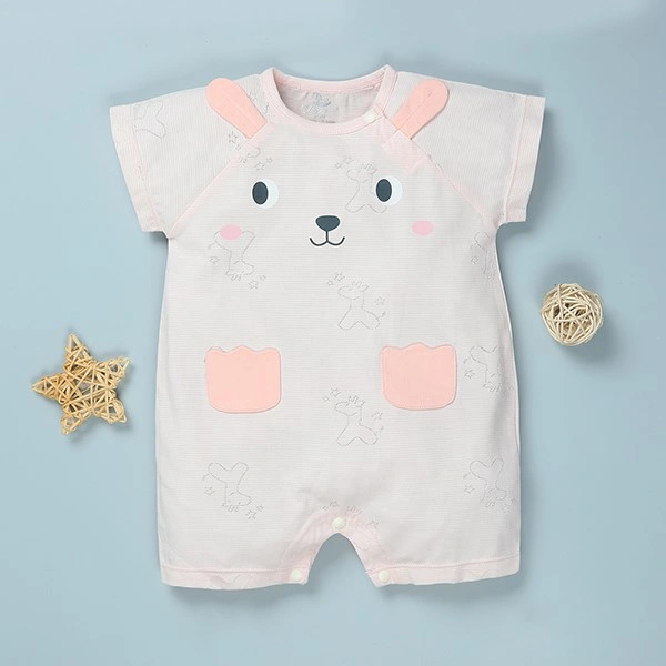 Bodysuit bé gái Pony Kids in gấu màu hồng 1