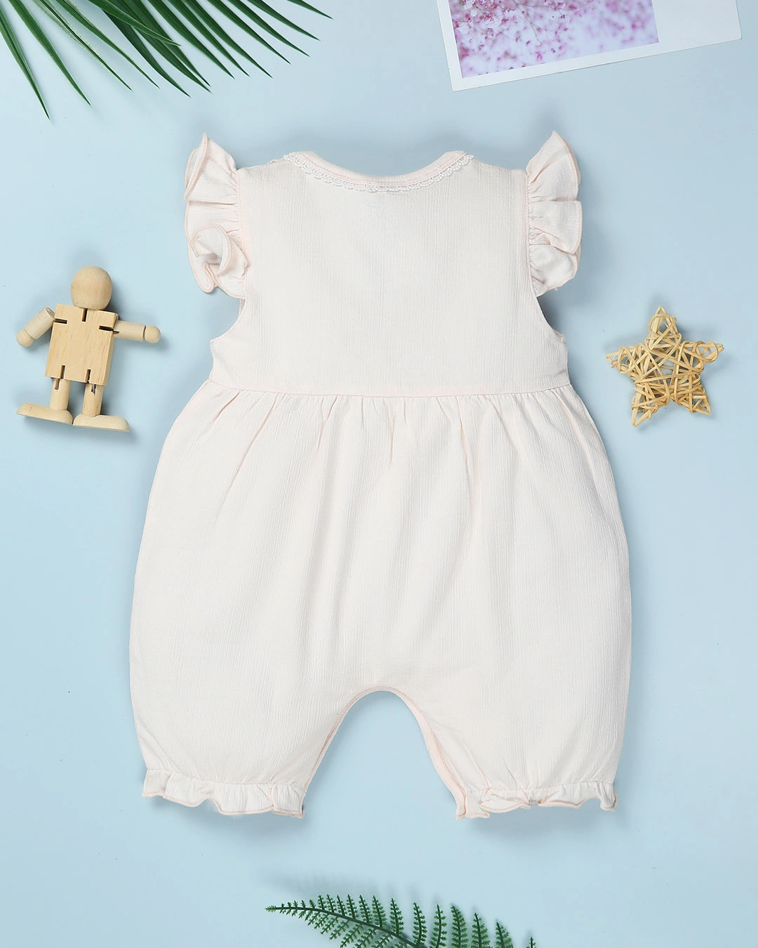 Bodysuit bé gái Pony Kids bèo nơ màu hồng 2