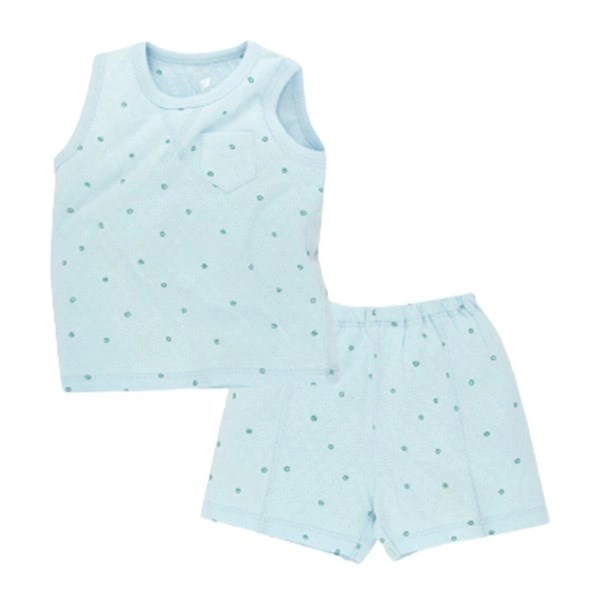 Bộ sát nách bé trai Lullaby NH327M màu trắng 3