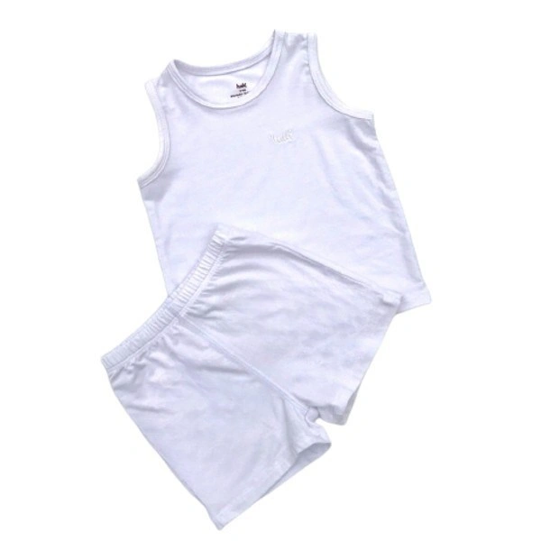 Bộ sát nách bé trai Haki BM005 màu trắng 1