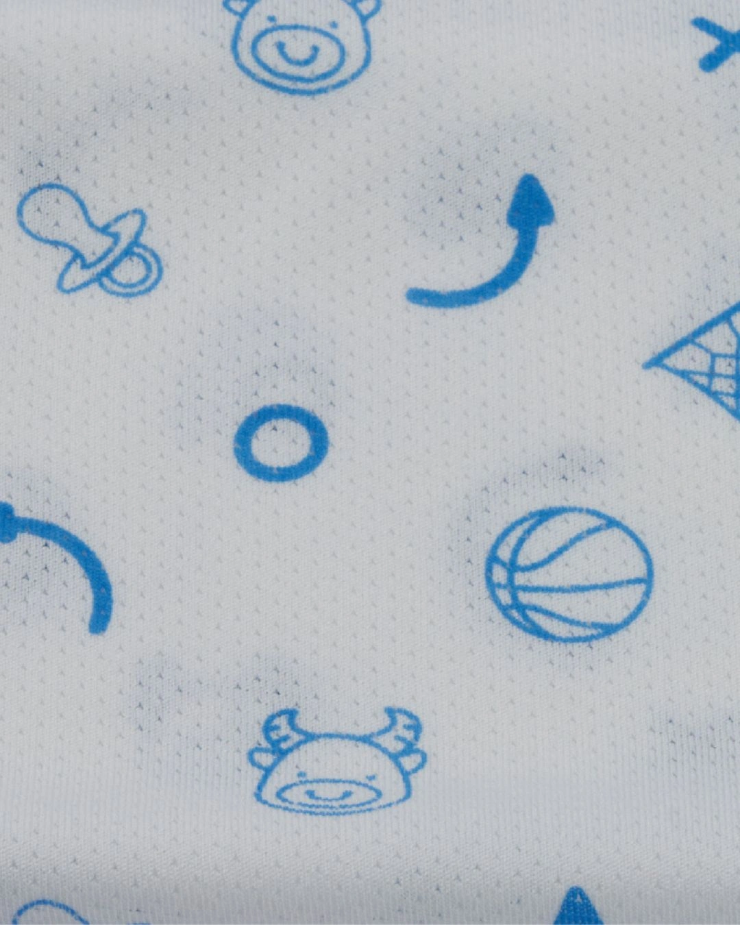 Bộ sát nách bé trai Lullaby HNB304M in chữ và hình màu trắng - xanh dương 6