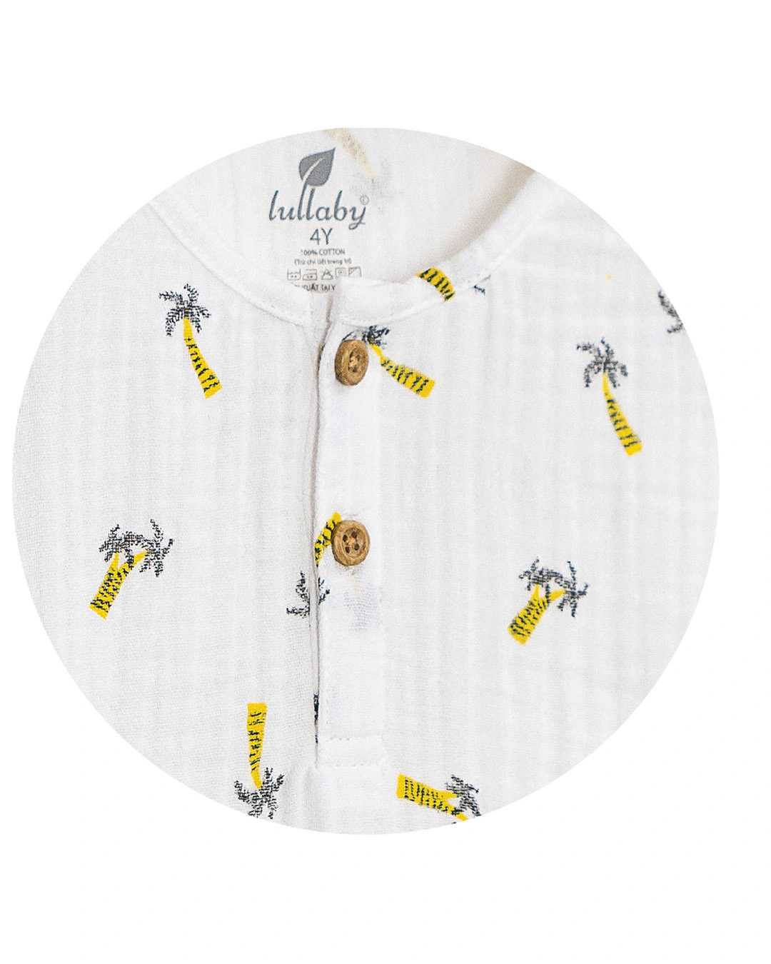 Bộ sát nách bé trai Lullaby NH175V màu trắng - xanh 3