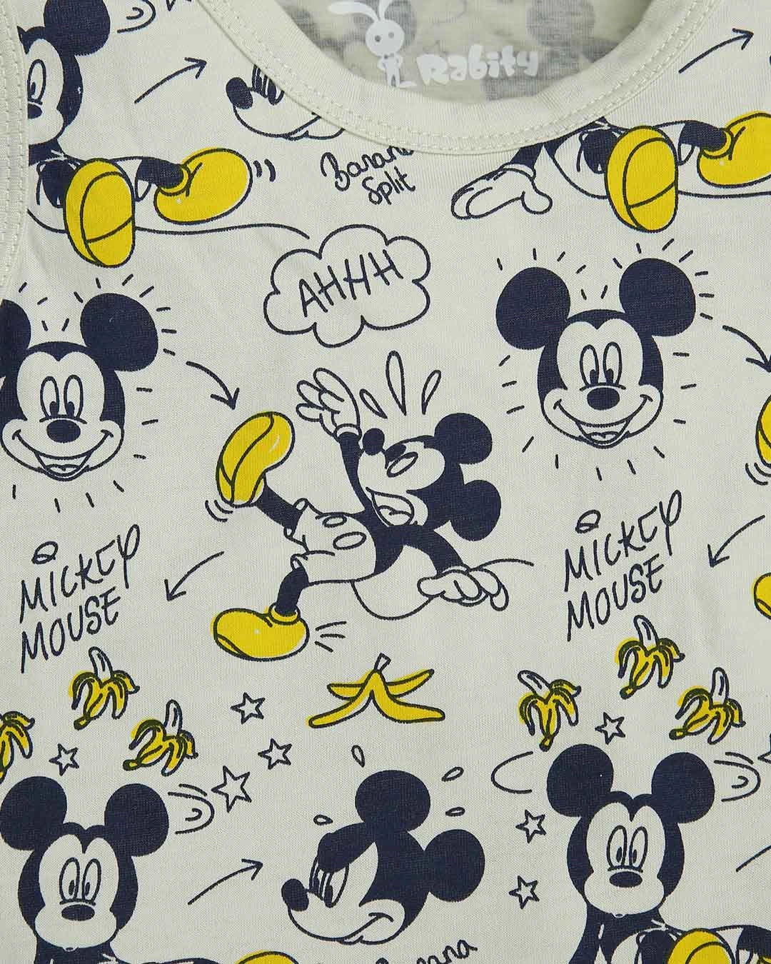 Bộ sát nách bé trai Rabity 5.710 màu be - đen 6