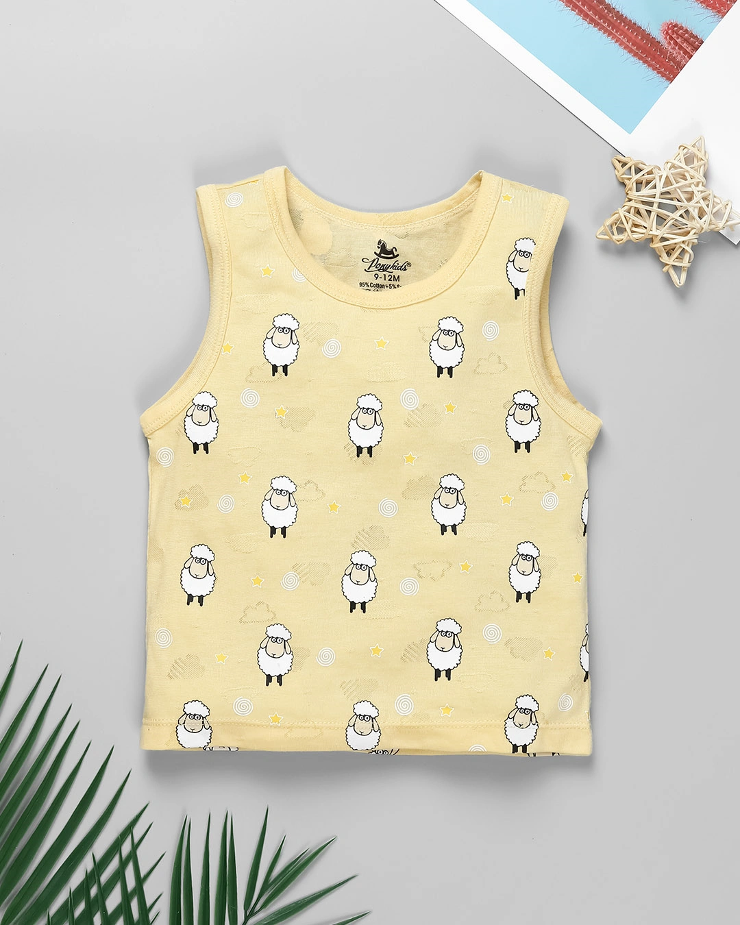 Bộ sát nách bé trai Pony Kids in hình cừu màu hồng 13