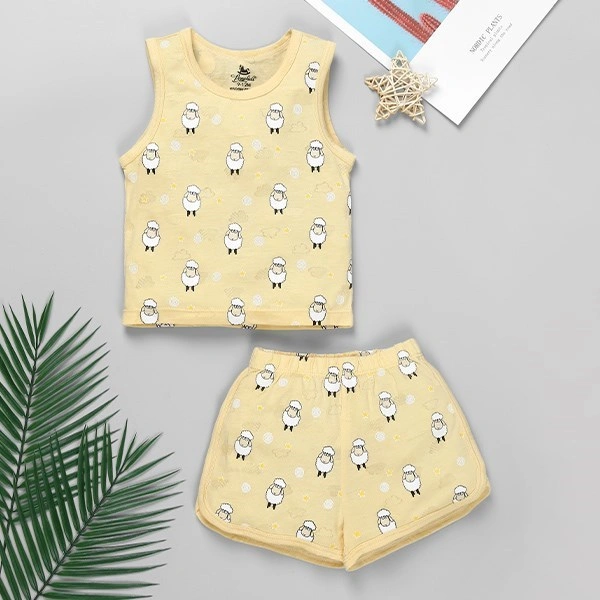 Bộ sát nách bé trai Pony Kids in hình cừu màu hồng 12