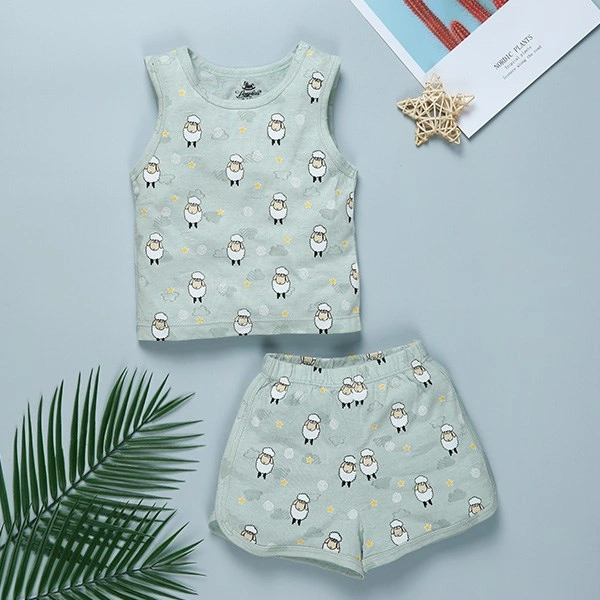 Bộ sát nách bé trai Pony Kids in hình cừu màu hồng 23