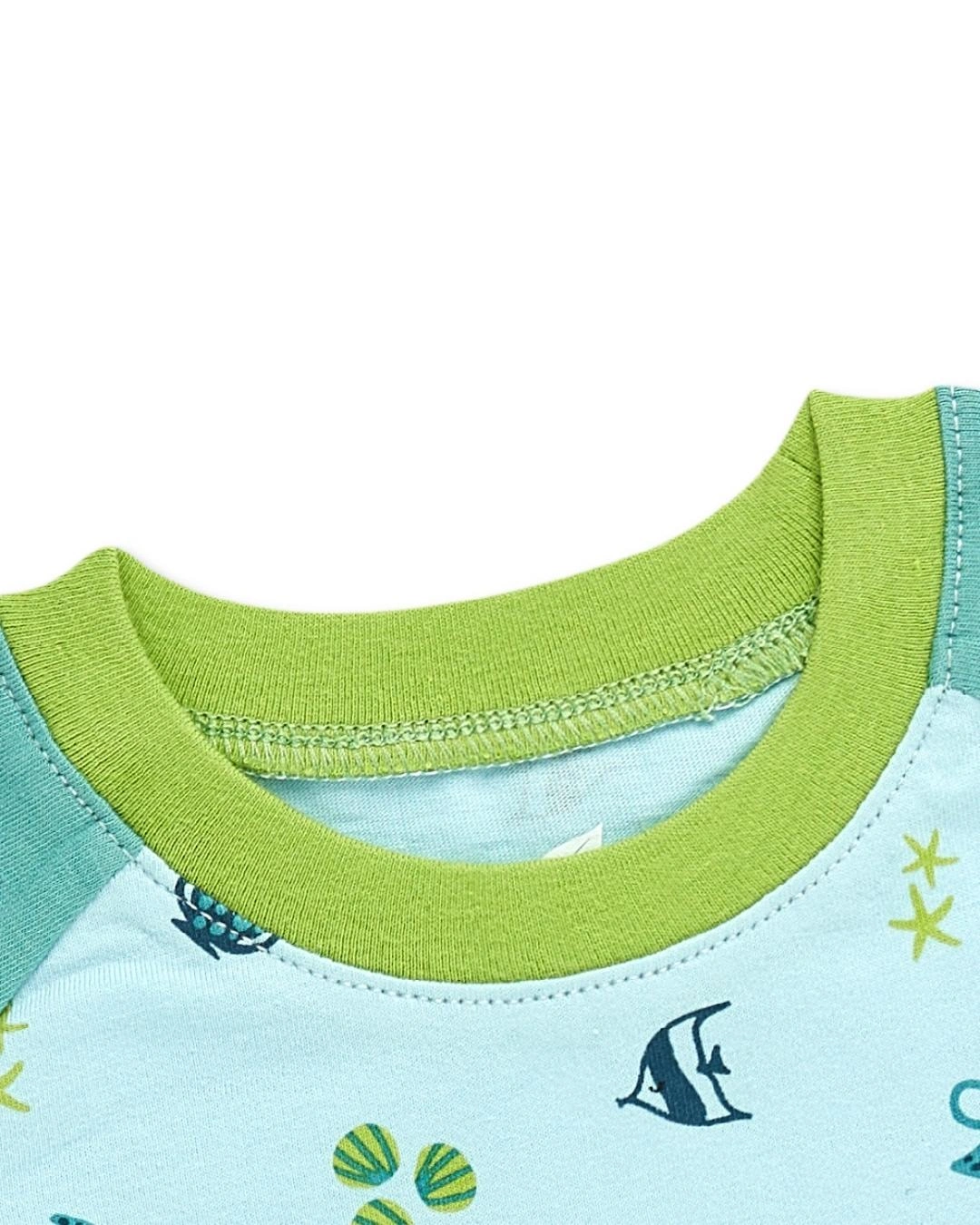 Bộ tay ngắn bé trai Lullaby NH343M màu đen - xanh lá 12