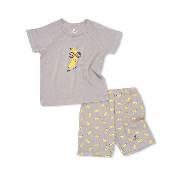 Bộ tay ngắn bé trai Lullaby NH382M màu nâu sữa 6