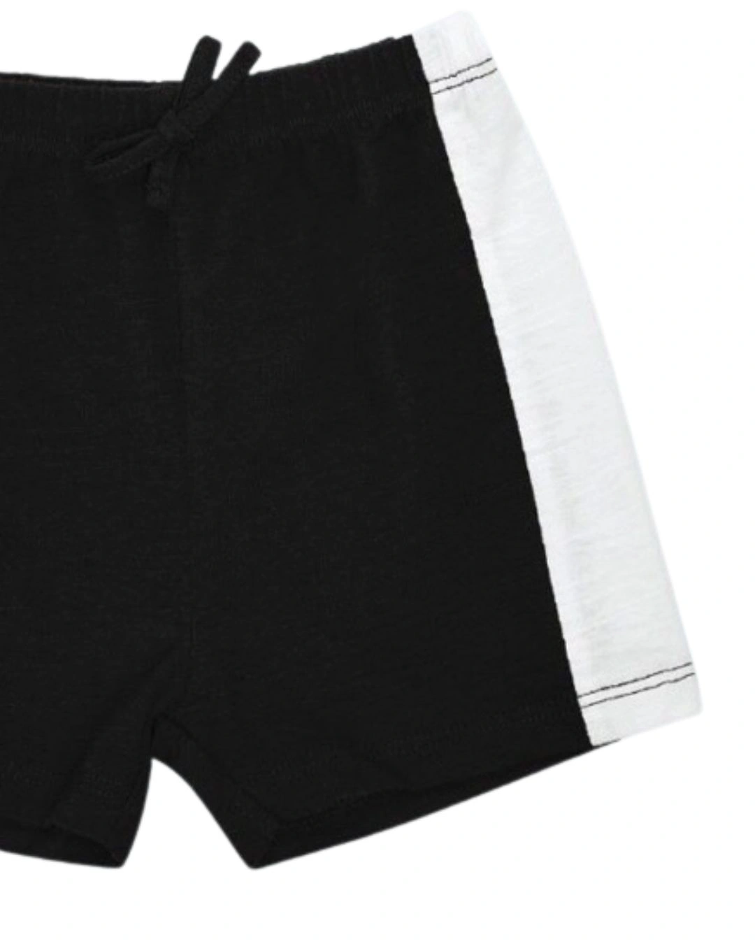 Bộ tay ngắn bé trai Lullaby HNB303M màu trắng - đen 2