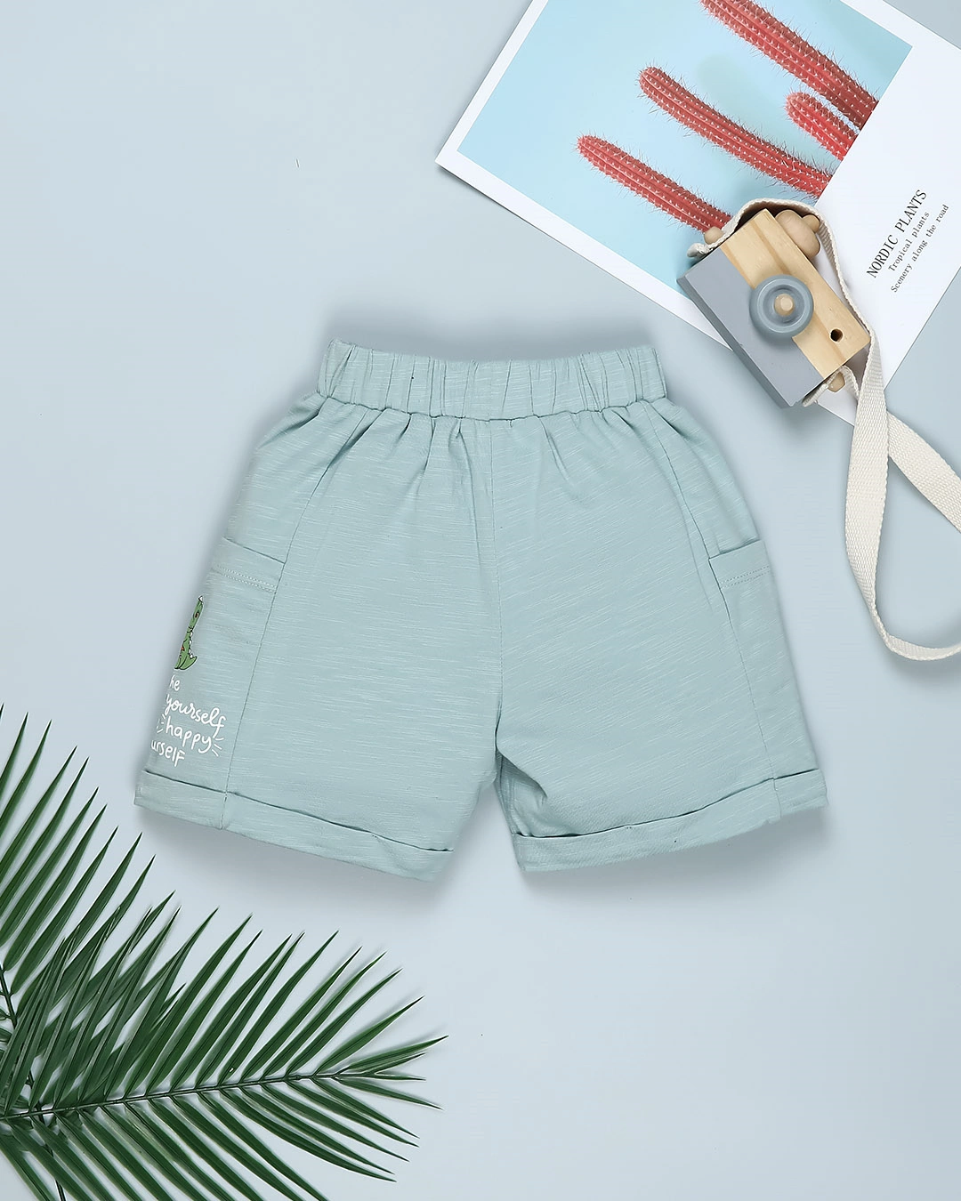 Bộ tay ngắn bé trai Pony Kids in hình khủng long màu trắng - xanh 6