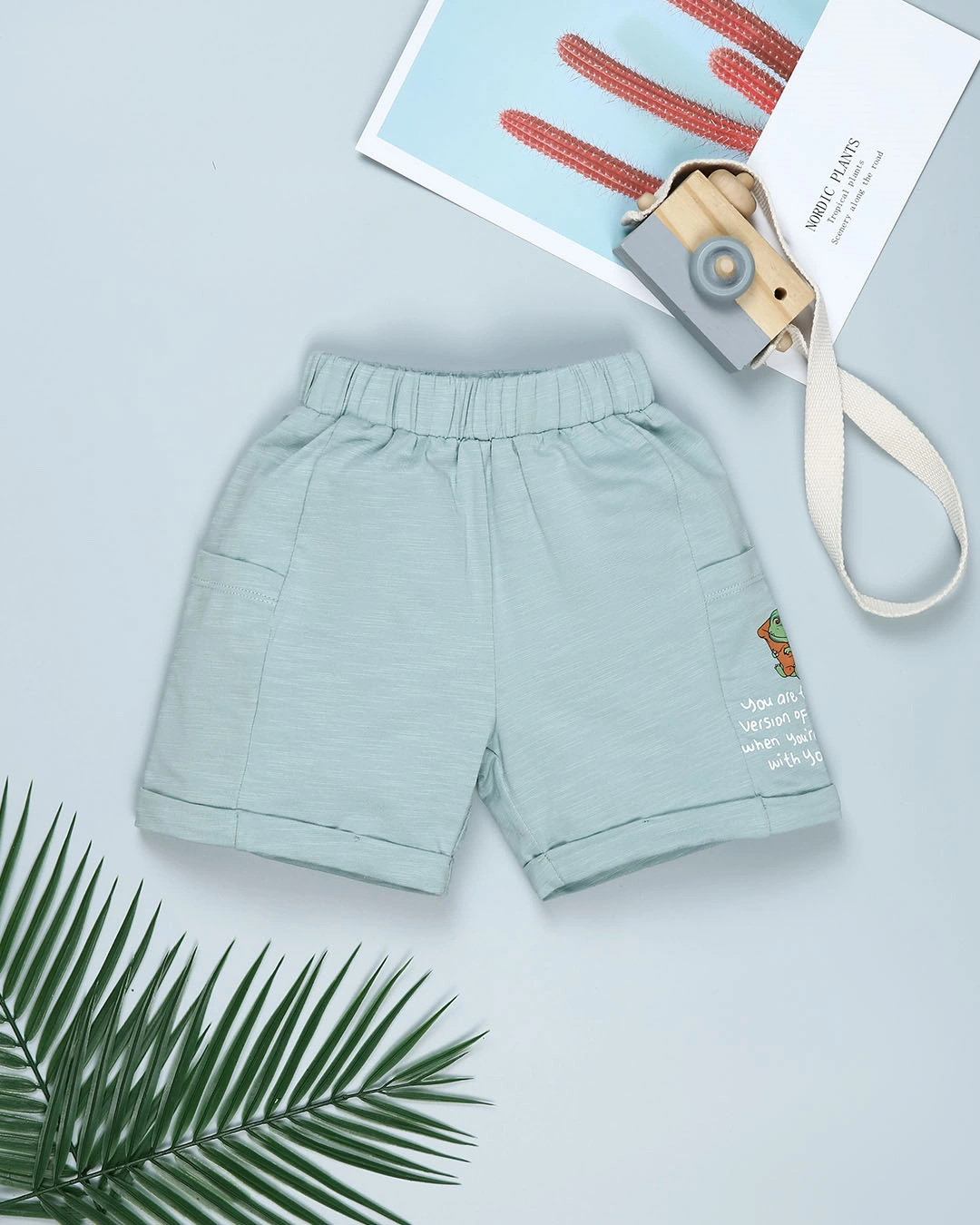 Bộ tay ngắn bé trai Pony Kids in hình khủng long màu trắng - xanh 7