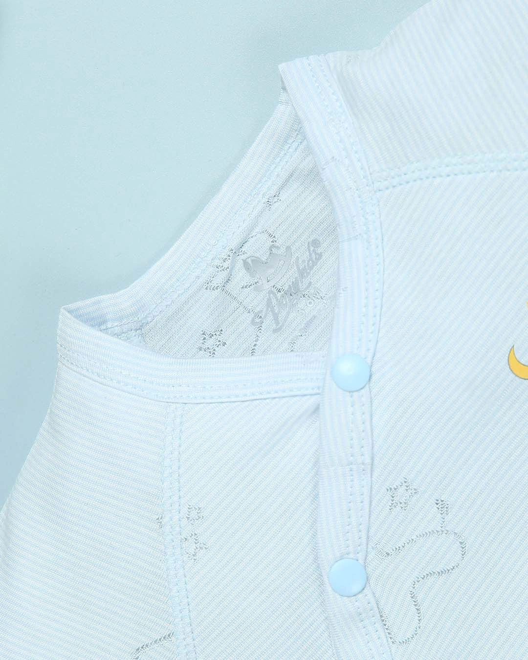 Bộ tay ngắn bé trai Pony Kids cài chéo in gấu màu vàng 16