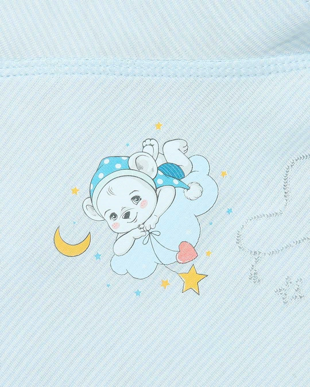 Bộ tay ngắn bé trai Pony Kids cài chéo in gấu màu vàng 18