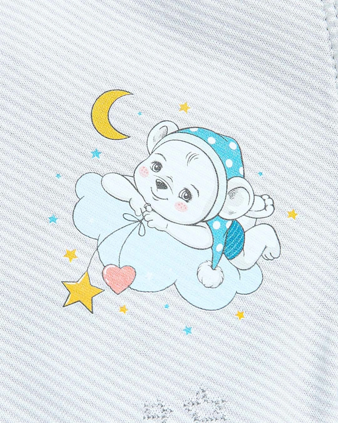 Bộ tay ngắn bé trai Pony Kids cài chéo in gấu màu vàng 30