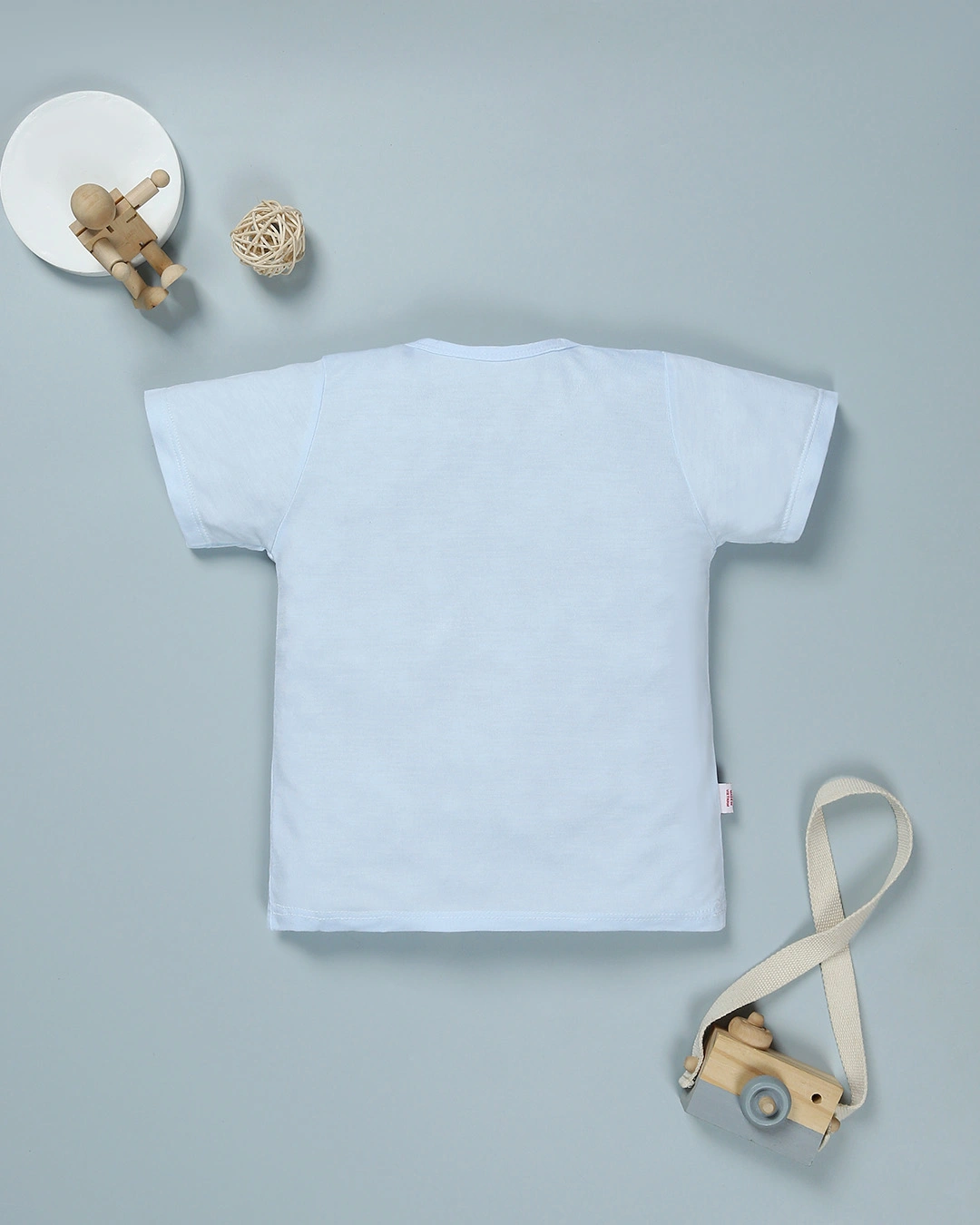 Bộ tay ngắn bé trai IQ Baby in voi màu xanh 3