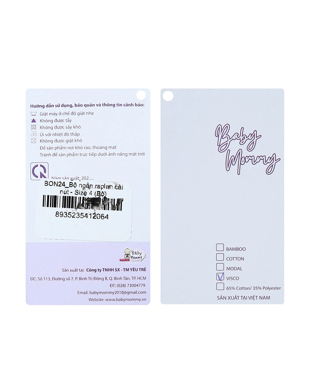 Bộ tay ngắn bé trai BabyMommy cài vai in chim màu trắng - xanh 13