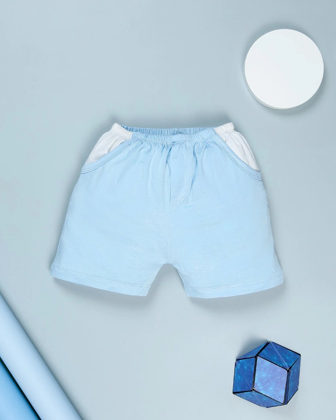 Bộ tay ngắn bé trai BabyMommy cài vai in chim màu trắng - xanh 8