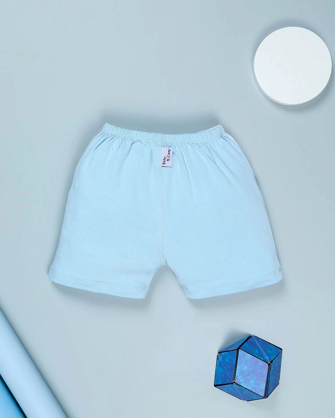 Bộ tay ngắn bé trai BabyMommy cài vai in chim màu trắng - xanh 9